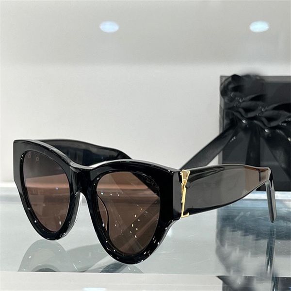 

fashion thick frame sunglasses designer woman men luxury retro sun glasses gold letter women eyewear uv proof sunglass with box ca252n, White;black