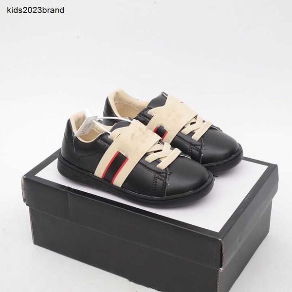 

designer kids shoes children bee trainers baby casual shoe sneaker for boys girls size 24-35 including brand shoe box, Black