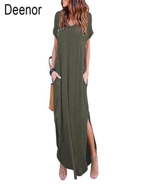 

plus size 5xl women dress summer solid casual short sleeve maxi for long lady es 2201179427127, Black;gray
