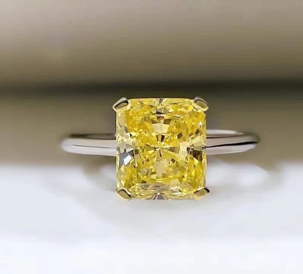 

lovers princess cut lab z promise ring 925 sterling silver engagement wedding band rings for women bridal finger jewelry3454689, Slivery;golden