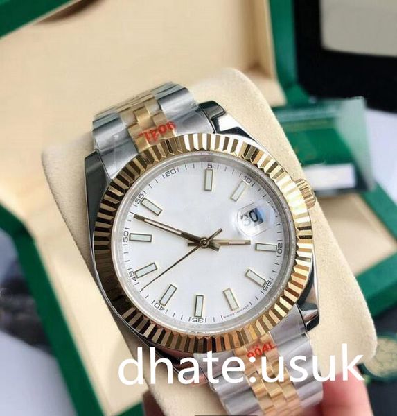 

man watch 41mm mechanical sapphire jubilee strap 126333 automatic movement 904l stainless steel bracelet wristwatches waterproof, Slivery;brown