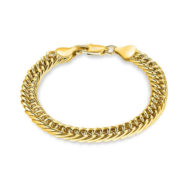 

omhxzj whole personality bangle fashion party wedding gift gold full lateral chain 18kt gold bracelet br1331831045, Black
