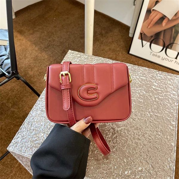 

2023 summer new fashion versatile candy color small square texture letter one shoulder crossbody bag 70% off outlet clearance