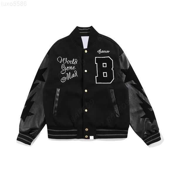 

varsity jacket mens designer jackets men women baseball letter embroidery coat streetweark8zz, Black;brown