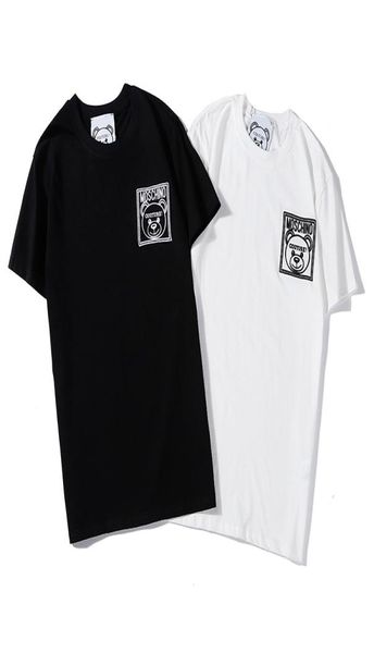 

whole summer fashion outdoor cotton shortsleeved breathable men and women embroidery bear head casual simple streetwear tshi7349572, Black;brown