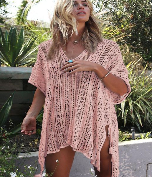

designer summer swimwear cover up women tunic beach sun protection knitted dress clothing bathing suit bikini blouse swimming beac6772975, Black;gray