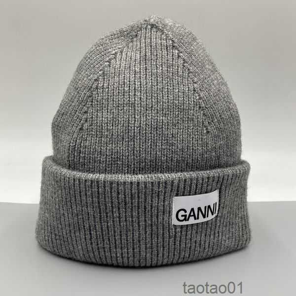 

designer new womens mens berets gannis three fold male female couples fashion brand knitted hat thickened warm beanie winterq22vfxf3, Blue;gray