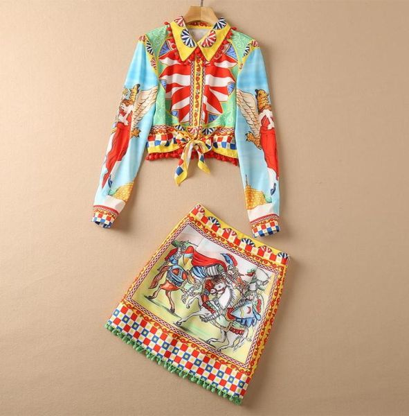 

european and american women039s clothing winter 2022 new palace print shirt long sleeves and lapels pillball skirt fashion sui72821101157, White