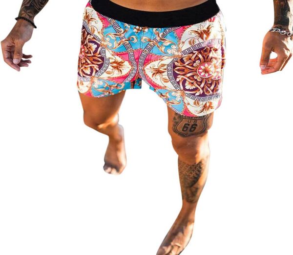 

men039s shorts summer hawaiian printed quick dry beach speedos bikini surf3491301, White;black