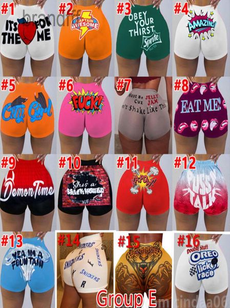 

women short pants designer slim tight personalise pattern printed yoga trousers ladies knickers breechcloth panties9715362, White;black