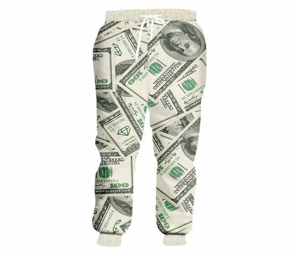 

streetwear pants men women casual trousers funny 3d money dollar print jogger pants rock punk hip hop oversize sweatpants8128540, Black