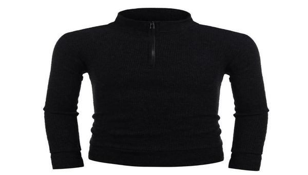 

men039s sweaters men stand collar long sleeve 14 zip front zipper pullover textured casual7673769, White;black