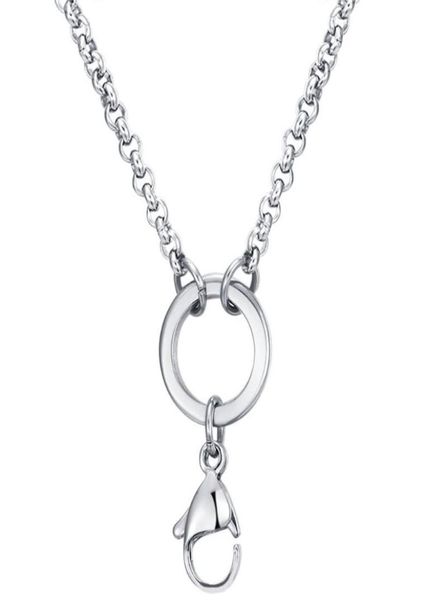 

mesinya 28039039 32039039 25mm 316l stainless steel custom rolo chain necklace floating charm lanyard pendant locket 7508822, Silver