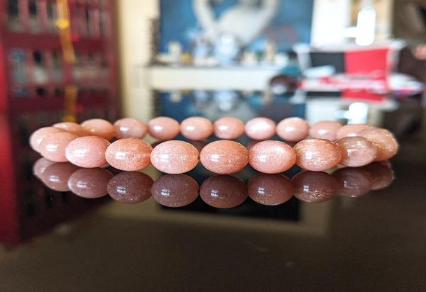 

mg1116 8 mm trendy finest natural mozambique sunstone bead bracelet for men gemstone energy mens bracelet7720778, Black