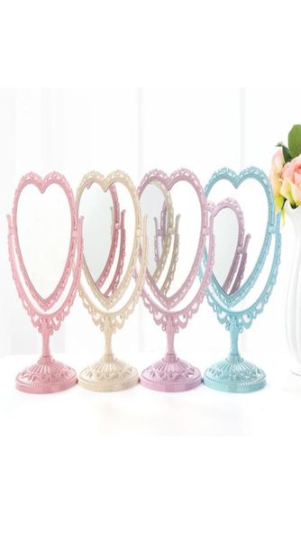 

europeanstyle love doublesided makeup mirror portable deskdressing mirror dormitory beauty magnifying9947394