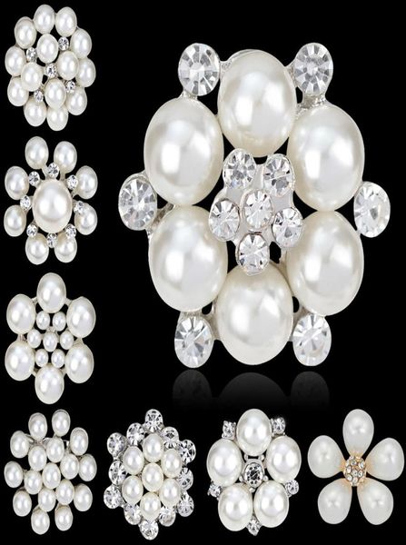 

crystal rhinestone flower brooch small collar pin gold plated brooches peal jewelry9639806, Gray