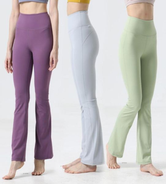 

008 yoga flared pants groove summer ladies high waist slim fit belly bellbottom trousers shows legs long yoga fitness net red 8179734