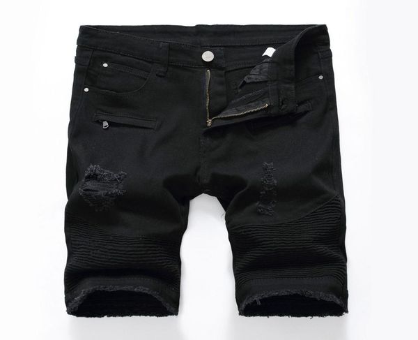 

mens new solid jeans casual denim shorts trousers slim fit fitness pants plus size knee length summer shorts7821178, Blue