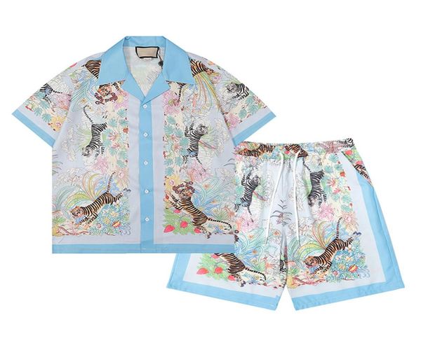 

fashion hawaii floral letter print beach shirts men039s designer silk bowling tshirt casual shirts men summer short sleeve loos4894894, White;black