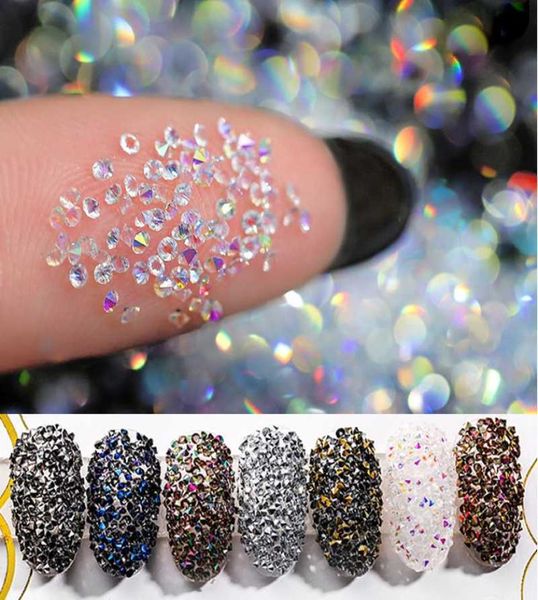 

3d nail art decorations rhinestones for nails strass uv gel micro zircons crystals stones on nail decor9018556, Silver;gold