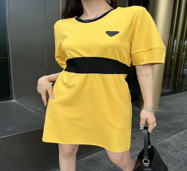

women yellow dresss casual orange dress summer short sleeves 869277, Black;gray