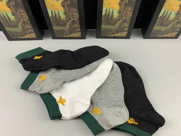 

mens womens sock designer socks summer short sock luxury little bee cotton with box2904734, Black