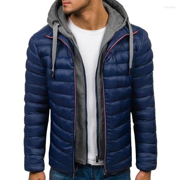 

men039s down zogaa winter jacket simple fashion warm coat knit cuff design male039s thermal brand parkas men3956624, Black