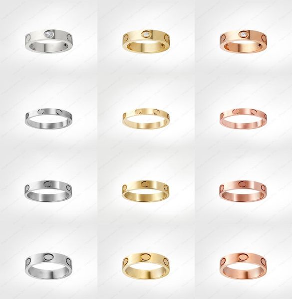 

love screw ring mens rings classic classical designer jewelry women titanium steel alloy goldplated gold silver rose never fade9689887