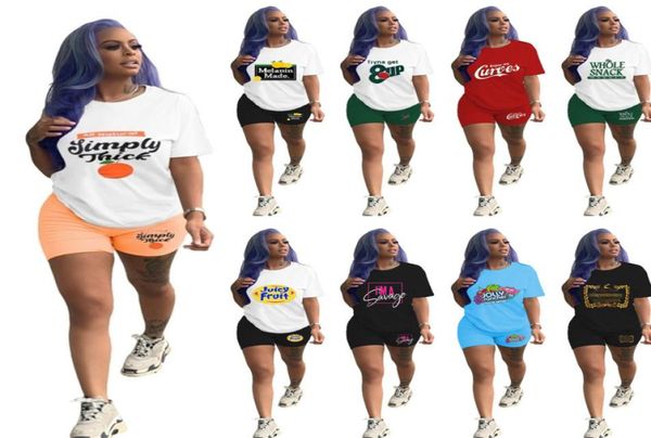 

women tracksuits fashion two piece pants short yoga suits sportswear casual printed clothes short sleeve shorts outfits4689712, Gray