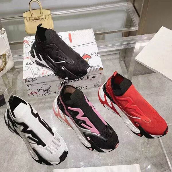 

platform gym casual shoes women travel leather lace-up trainers diamond sneaker letters men thick bottom shoes woman designer shoe lady snea, Black