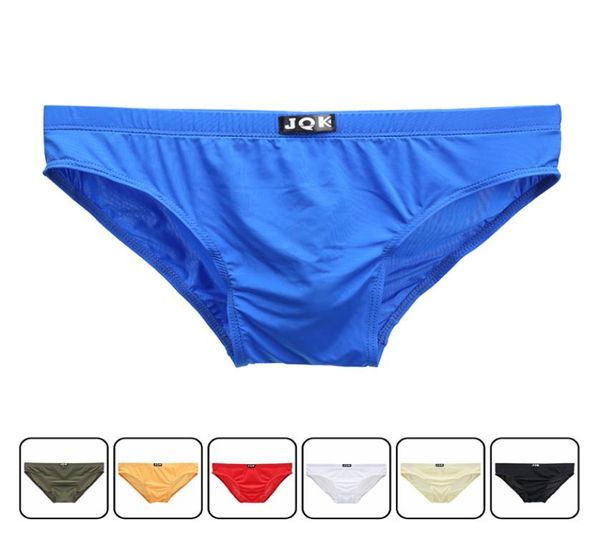 

men039s underwear comfortable panty 2019 jqk thin ice silk men briefs shorts slip homme gay panties stereo bag design6319874, Black;white