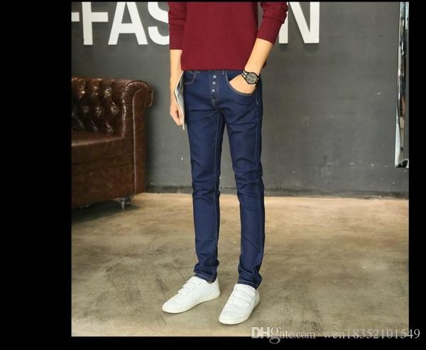 

new blue 2018 korean version of casual jeans small feet fashionable home stripes multipocket dyed jeans manufacturer direct sa3433989