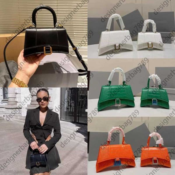 

luxury hourglass shoulder bag handbags 19cm 23cm crocodile-embossed smooth leather crossbody bags purses designer woman handbag flap dhgate