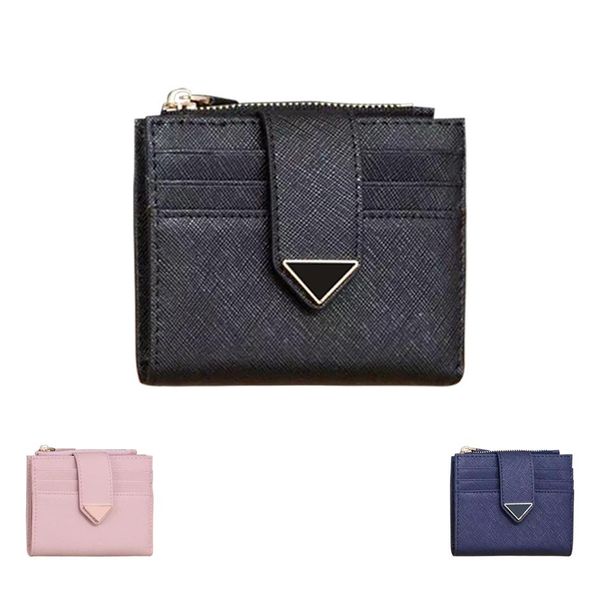 

designer with box vintage wallets cards holder triangle saffiano 9 card slots womens mens luxury cardholder keychain smooth leathe179z, Red;black
