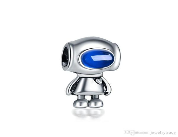 

creative robot alien charm cute alloy beads big hole fashion women jewelry diy bracelet necklace bangle5403631, Bronze;silver