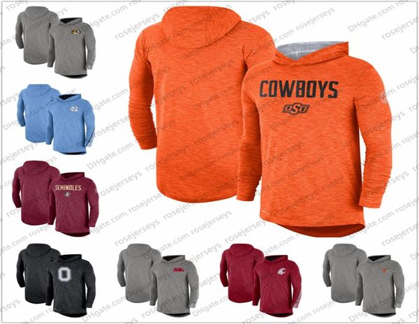 

men039s missouri tigers oklahoma state cowboys 2019 sideline long sleeve hooded performance heather gray orange size s3xl5007577, Blue;black