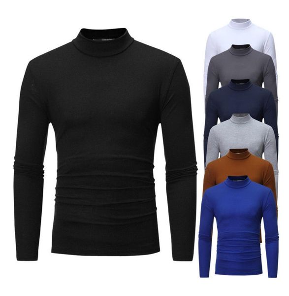 

newly men clothes 2019 roll neck long sleeve cotton neck underwear sleepwear3547236, White;black