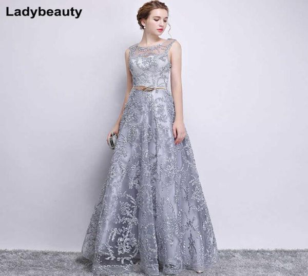 

evening dress elegant banquet champagne lace sleeveless floorlength long party formal gown plus size robe de soiree sh1908276674209, White;black