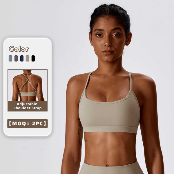 

lu lu style oem women cross back yoga bra lifting running sports bra
