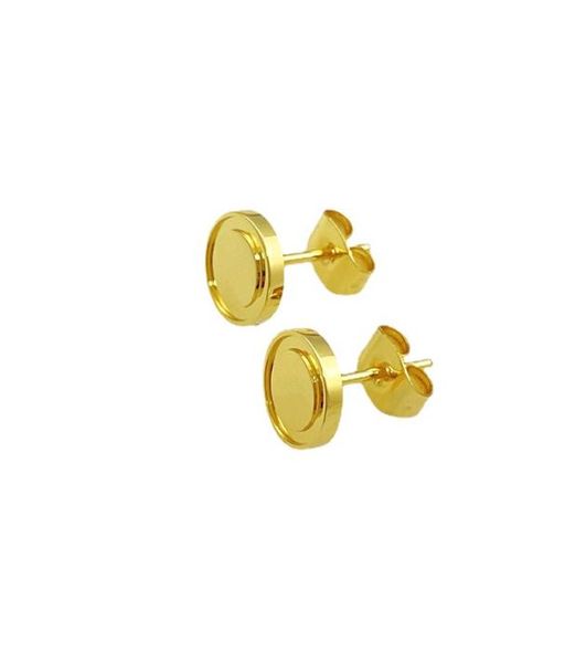 

stud earrings gold plated designer earings luxury 316l stainless steel diamond for women party wedding hoop earrings whole fas3435945, Golden;silver