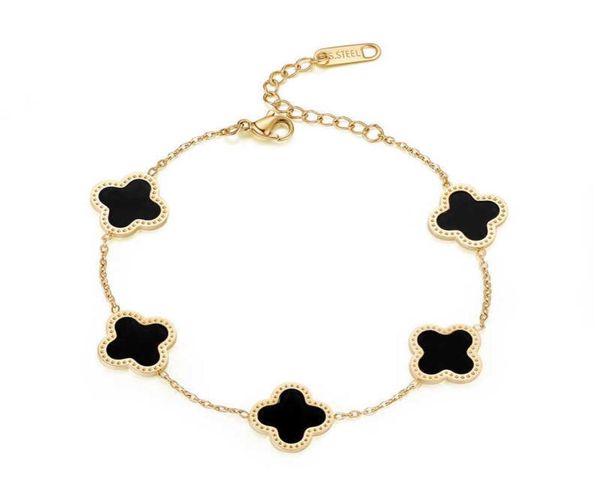 

new elegant bracelet necklace fashion woman bracelets necklaces four leaf clover special design jewelry 310641, Golden;silver