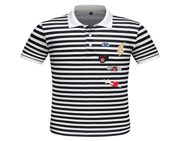 

2021 summer casual mans t shirt mens polos embroidery breathable 100cotton comfortable man shirts whole size m3xl307840522, White;black
