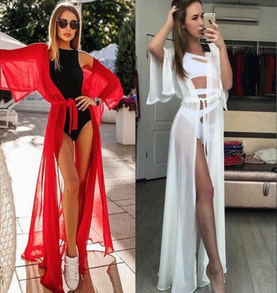 

women beachwear swimwear bikini beach wear cover up chiffon ladies summer dress1027522, White;black