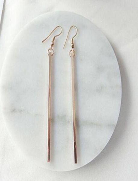 

new korean fashion long earrings quality very simple personality temperament female earrings9004328, Silver