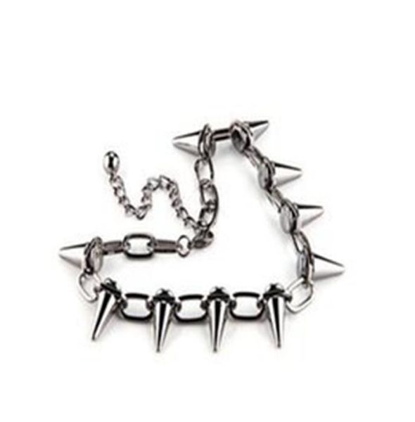 

vintage silver studs pointed rivets necklace pendant personality punk gothic choker exaggeration spike necklace jewelry diy women 8161763