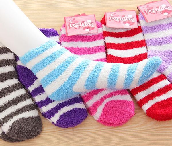 

whole 10pairs lot winter warm socks for womens towel warm socks candy color thick floor thermal socks4553160, Black;white