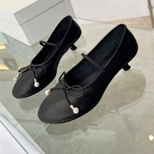 

dress shoes spring and autumn women's dance round toe thin heel bow design high heels fashion party, Black