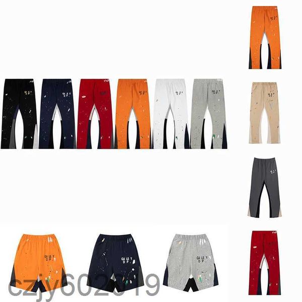 

mens womens galleries pants depts fashion and comfort sweatpants speckled letter print mans couple loose versatile straight casual pant s-xl, Black