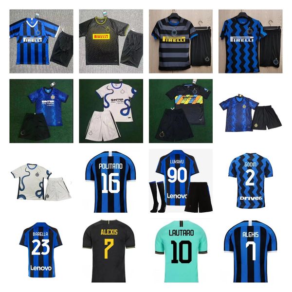 

new lukaku soccer jersey 19 20 21 22 23 24 barella vidal lautaro eriksen alexis inters dzeko correa away third milans uniforms football shi, Black;yellow