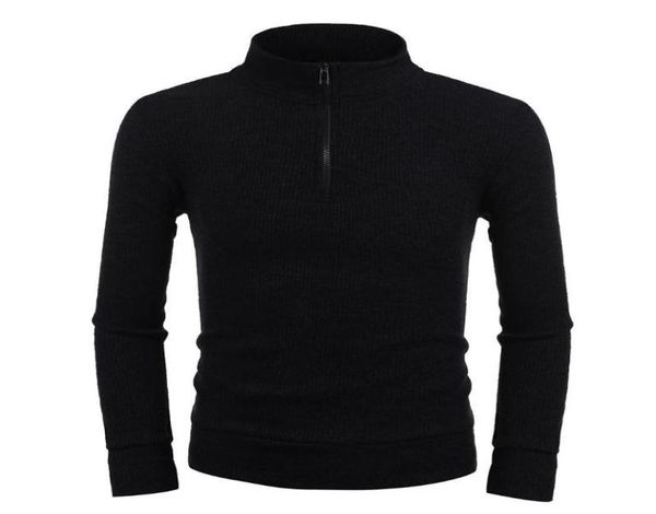 

men039s sweaters men stand collar long sleeve 14 zip front zipper pullover textured casual7548159, White;black